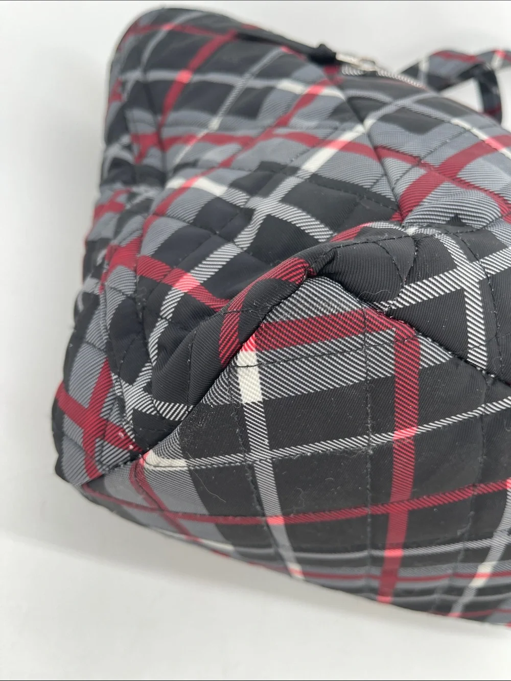 Vera Bradley Performance Quilted Tote/Work Triple Compartment Paris Plaid Bag